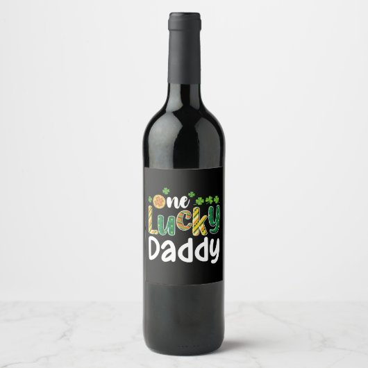 ワンラッキーダディーマッチファミリーセントパトリックの日 ワインラベル (正面)