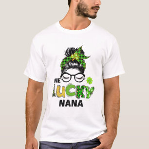 ワンラッキーナナメッシーバンレオパード聖パトリックの日 Tシャツ