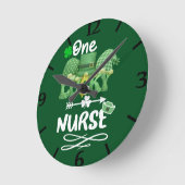 ワンラッキーナースと格言 ラウンド壁時計 (傾斜)