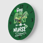 ワンラッキーナースと格言 ラージ壁時計 (傾斜)