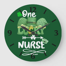 ワンラッキーナースと格言 ラージ壁時計