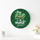 ワンラッキーナースと格言 ラージ壁時計 (ホーム)
