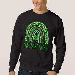 ワンラッキーナーススクラブランICUエSt patricks dayヌ スウェットシャツ