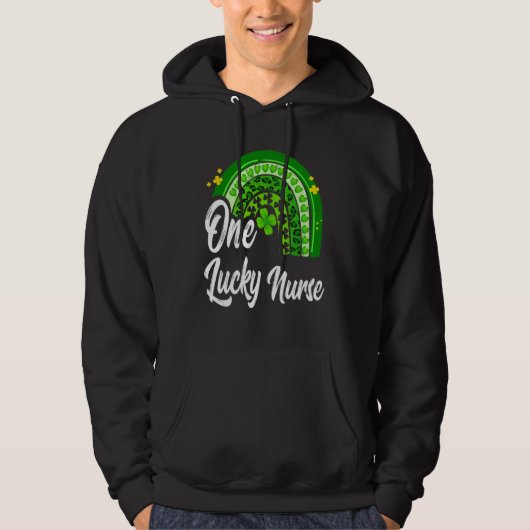 ワンラッキーナーススクラブランSt patricks dayナースウォ パーカ (正面)