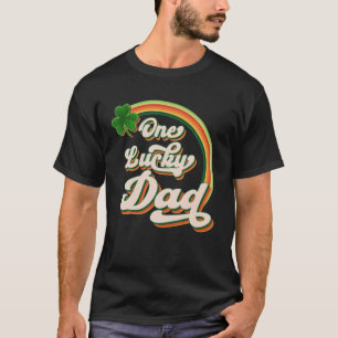 ワンラッキーパパおもしろいアイリッシュクローバーズサンパトリックの日 Tシャツ