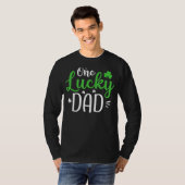 ワンラッキーパパおもしろいSt patricks dayfor Daddy Tシャツ (正面フル)