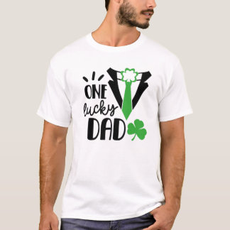 ワンラッキーパパグリーンSt patricks dayメンズウィメンズキッド Tシャツ