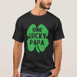 ワンラッキーパパシャツセントパトリックsデイダディシャムロ tシャツ