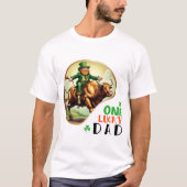 ワンラッキーパパ – エメラルドアイルレベリーエメラルド Tシャツ (正面)