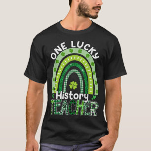 ワンラッキーヒストリ先生セントパトリックの日先生 Tシャツ