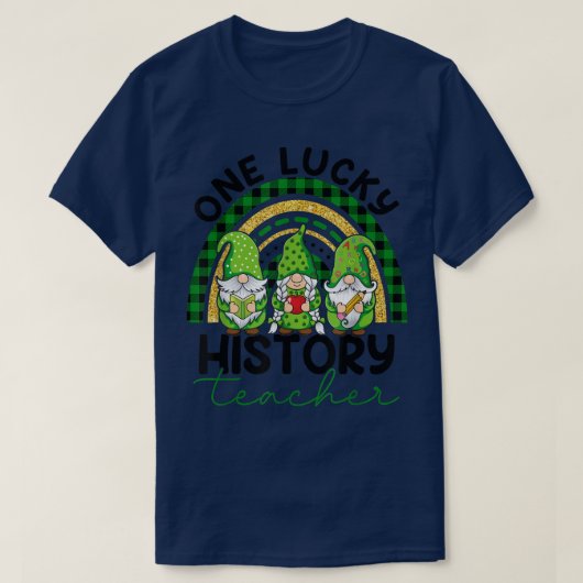 ワンラッキーヒストリ先生格言St Tシャツ (デザイン正面)