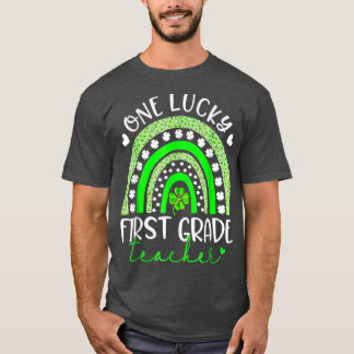 ワンラッキーファーストグレード先生ハッピーセントパトリックD Tシャツ