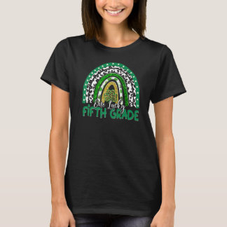 ワンラッキーフィフグレード先生レオパレインボーセントP Tシャツ
