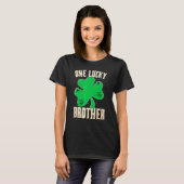 ワンラッキーブラザーおもしろいSaint patricks day Tシャツ (正面フル)