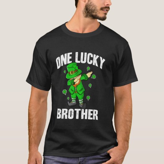 ワンラッキーブラザーSt patricks dayダビングレプレチャ Tシャツ (正面)