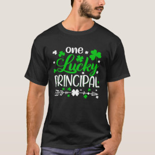 ワンラッキープリンシパルサンパトリックの日ラッキーシャムロック Tシャツ