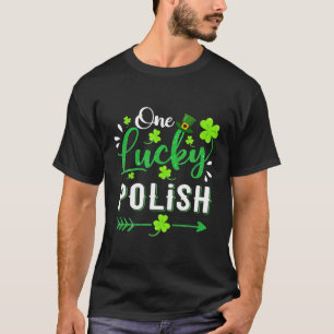 ワンラッキーポーランドシャムロックレプレシャンハットセントパトリック Tシャツ