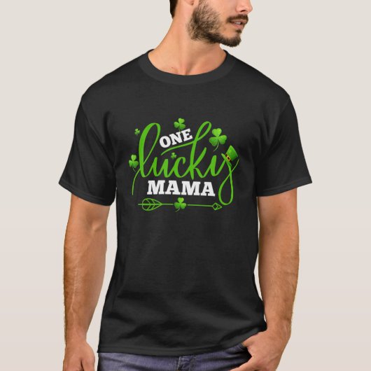ワンラッキーママシャムロックギフトSt patricks dayPart Tシャツ (正面)