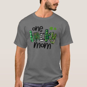 ワンラッキーママヒョウshamrock聖パトリックの日 tシャツ