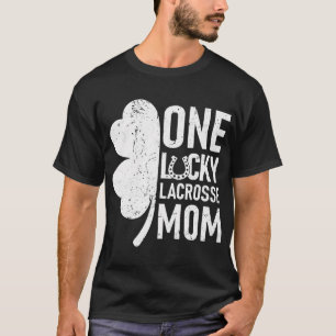 ワンラッキーラクロスママおもしろいマッチングSt patricks Tシャツ