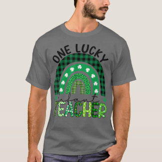 ワンラッキー乳児先生レインボーSt patricks dayS Tシャツ