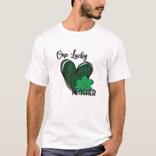 ワンラッキー先生ギフトスクール先生St patricks Tシャツ