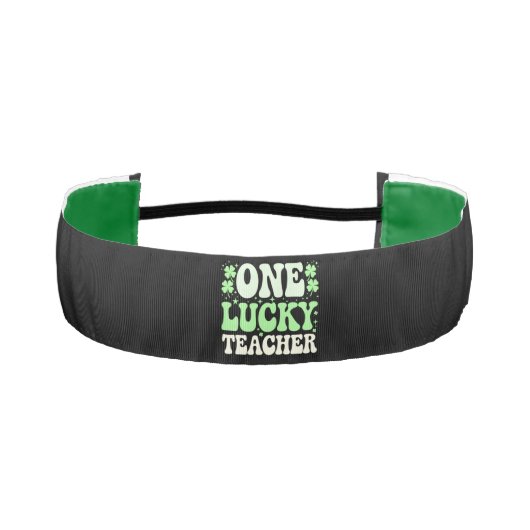 ワンラッキー先生グルーヴィレトロ先生St patricks アスレチックヘッドバンド (正面)