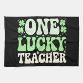 ワンラッキー先生グルーヴィレトロ先生St patricks キッチンタオル (横)