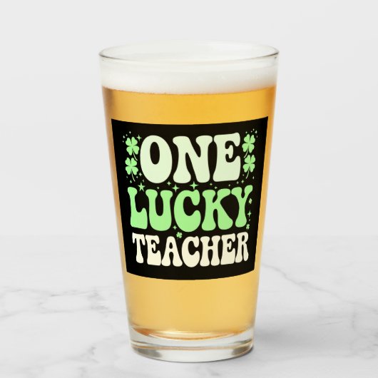 ワンラッキー先生グルーヴィレトロ先生St patricks タンブラーグラス (ドリンク正面)