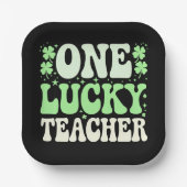 ワンラッキー先生グルーヴィレトロ先生St patricks ペーパープレート (正面)