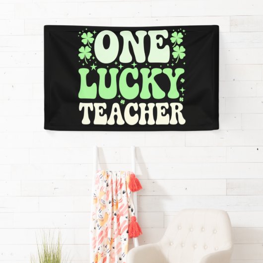 ワンラッキー先生グルーヴィレトロ先生St patricks 横断幕 (インサイチュ)