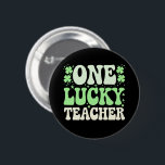 ワンラッキー先生グルーヴィレトロ先生St patricks 缶バッジ<br><div class="desc">ワンラッキー先生グルーヴィレトロ先生セントパトリックの日</div>