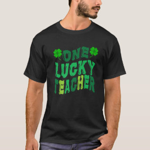 ワンラッキー先生ティースクール先生ギフトセントパトリ Tシャツ