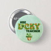 ワンラッキー先生ボタン 缶バッジ (正面&裏面)