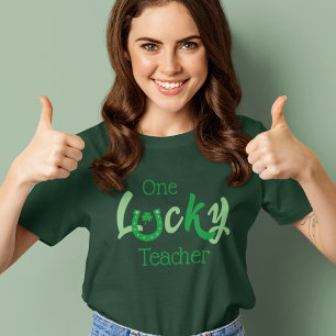 ワンラッキー先生  カスタマイズ可能なセントパトリックの日 Tシャツ