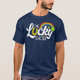 ワンラッキー先生St patricks dayシャムロックキンデルグ Tシャツ