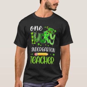 ワンラッキー幼稚園先生鉛筆St patricks Tシャツ