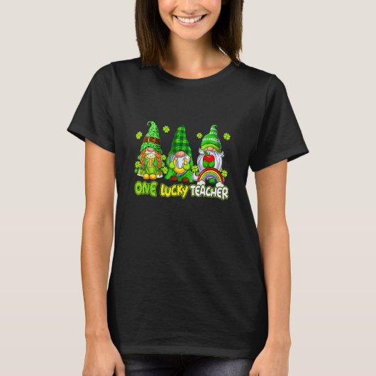 ワンラッキー格言先生St patricks day格言テ Tシャツ (正面)
