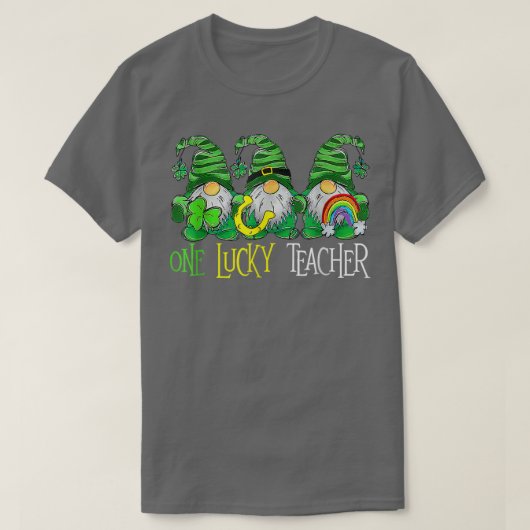 ワンラッキー格言先生St patricks day格言テ Tシャツ (デザイン正面)