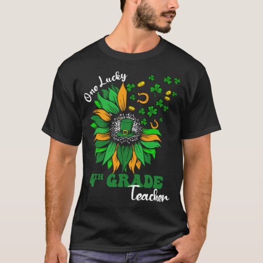 ワンラッキー4年生先生 Tシャツ (正面)