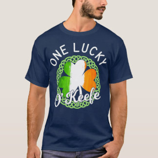 ワンラッキーOKeefeアイリッシュファミリー名 Tシャツ