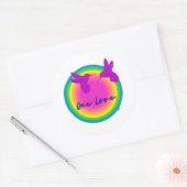 ワンラブクラシックラウンドステッカー ラウンドシール (封筒)