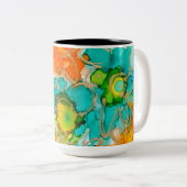 ワンラブティよくはしゃぐュートコーヒーマグ ツートーンマグカップ (正面右)