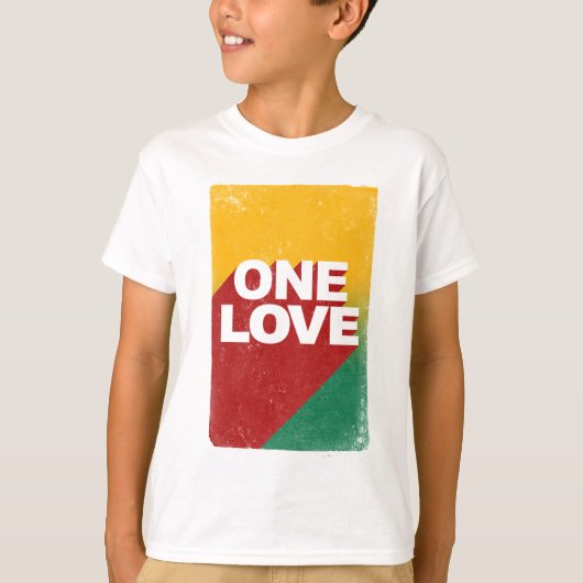 ワンラブポスター Tシャツ (正面)