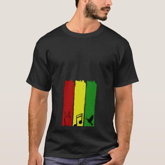ワンラブレゲエミュージック Tシャツ (正面)