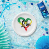 ワンラブワンハートレゲエビベス ペーパープレート (パーティー)