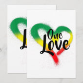 ワンラブワンハートレゲエビベス 招待状 (正面/裏面)