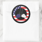 ワンラブ平和ステッカー ラウンドシール (バッグ)