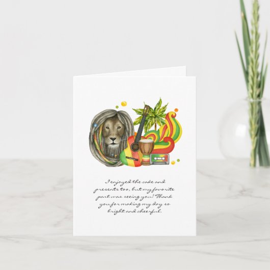 ワンラブ誕生日 |写真ありがとう サンキューカード (正面)