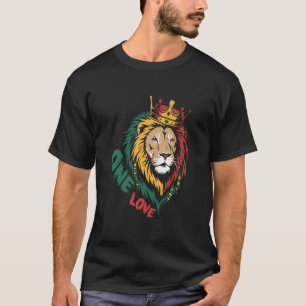 ワンラブ ラスタ ライオン ジャマイカンプライド レゲエ アフリカン Tシャツ